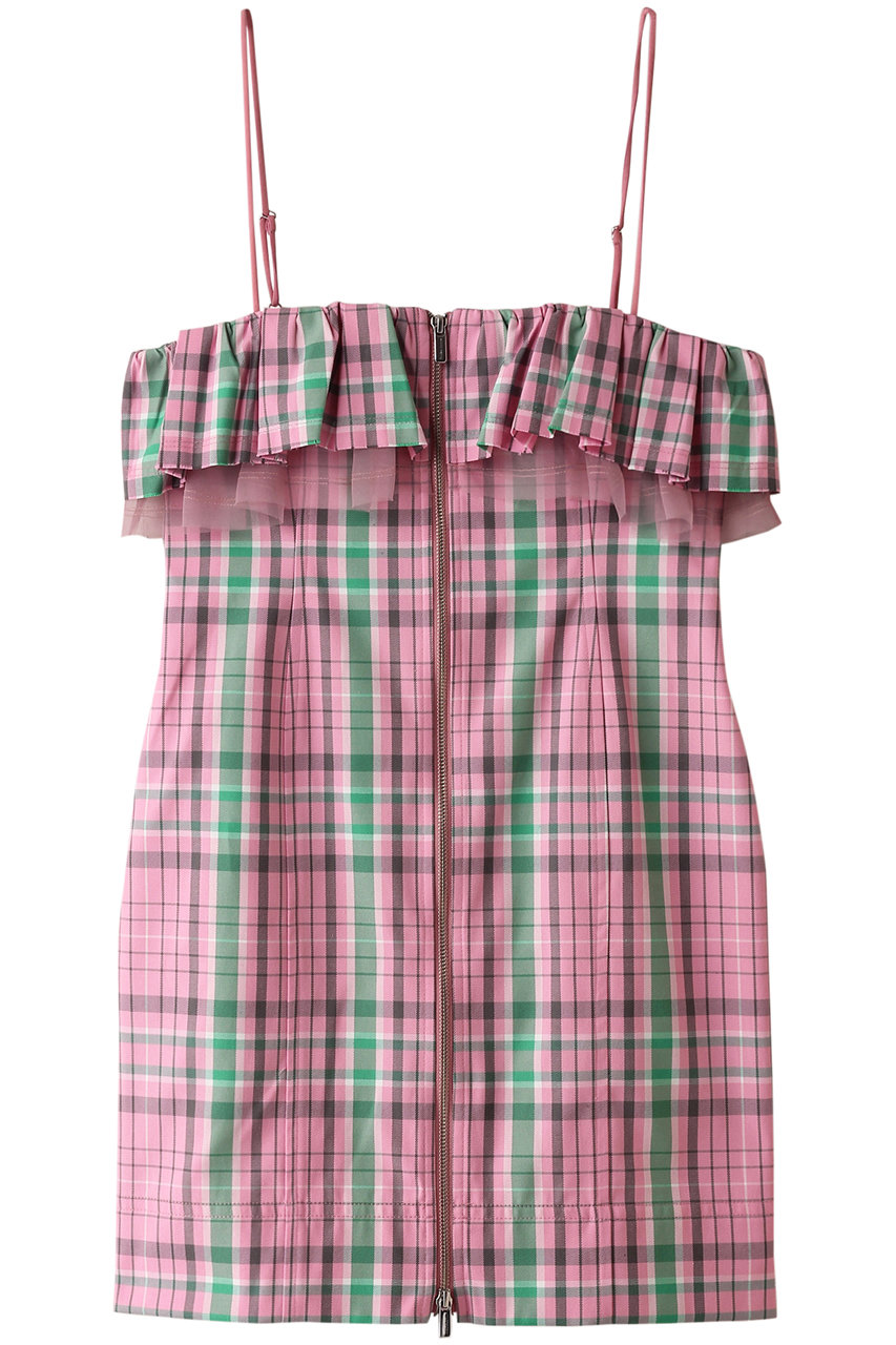メゾンスペシャル/MAISON SPECIALのCheck Camisole Mini Dress/チェックキャミミニワンピース(PNK(ピンク)/21241265310)