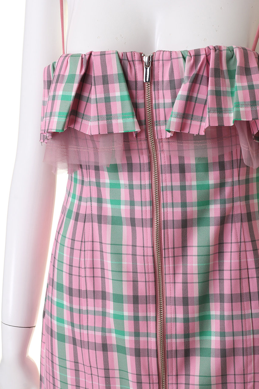 MAISON SPECIAL(メゾンスペシャル)｜Check Camisole Mini Dress 