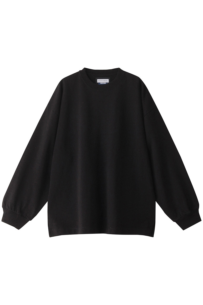 メゾンスペシャル/MAISON SPECIALの【UNISEX】ヘヴィーウェイトプライムオーバーパックL/S Tシャツ(BLK(ブラック)/11242411203)