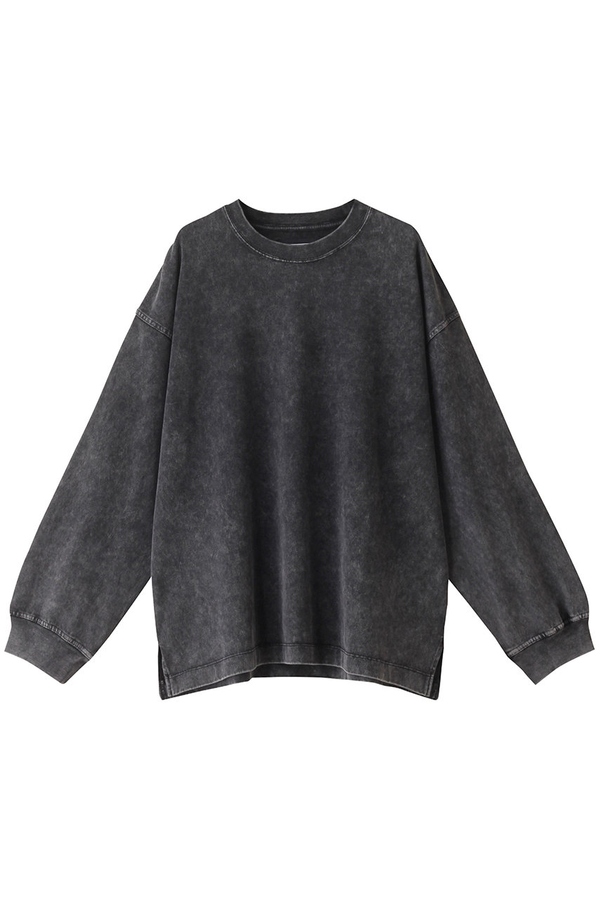 メゾンスペシャル/MAISON SPECIALの【UNISEX】ケミカルオーバーダイL/STシャツ(BLK(ブラック)/11242411301)