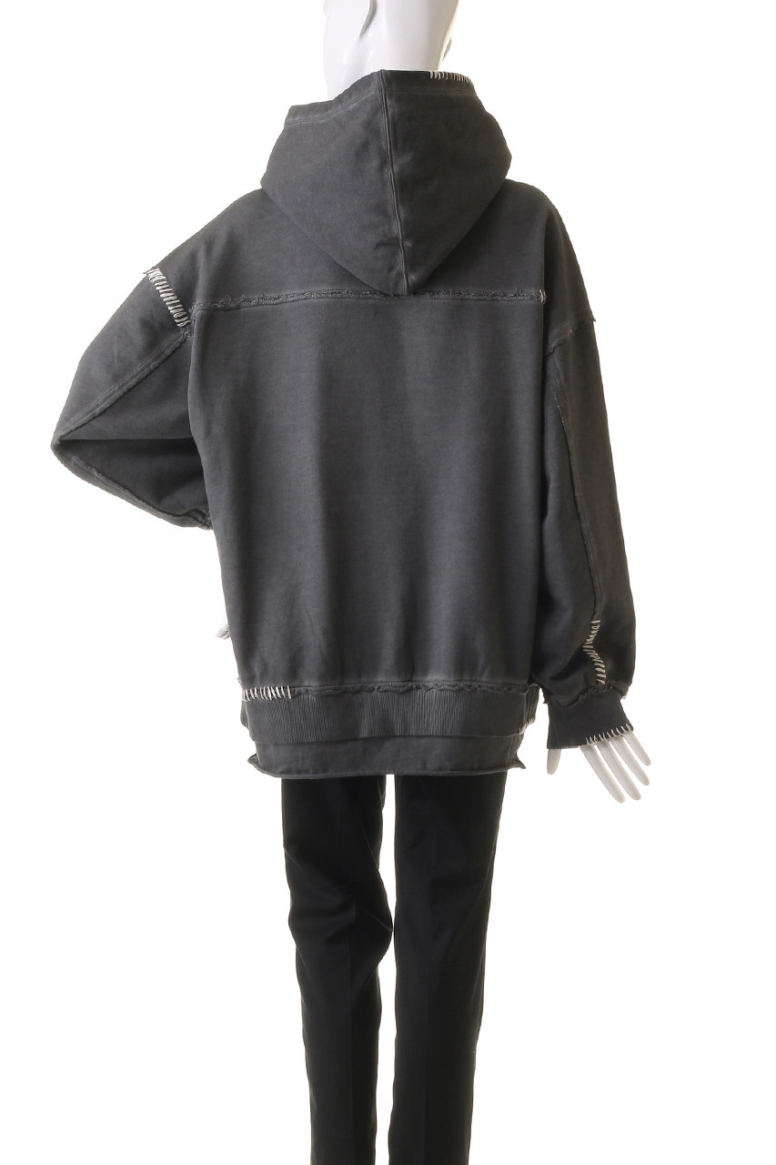 MAISON SPECIAL スウェットダメージフーディ　チャコールグレー MAISON SPECIAL（メゾンスペシャル）の「Sweat Damage Hoodie