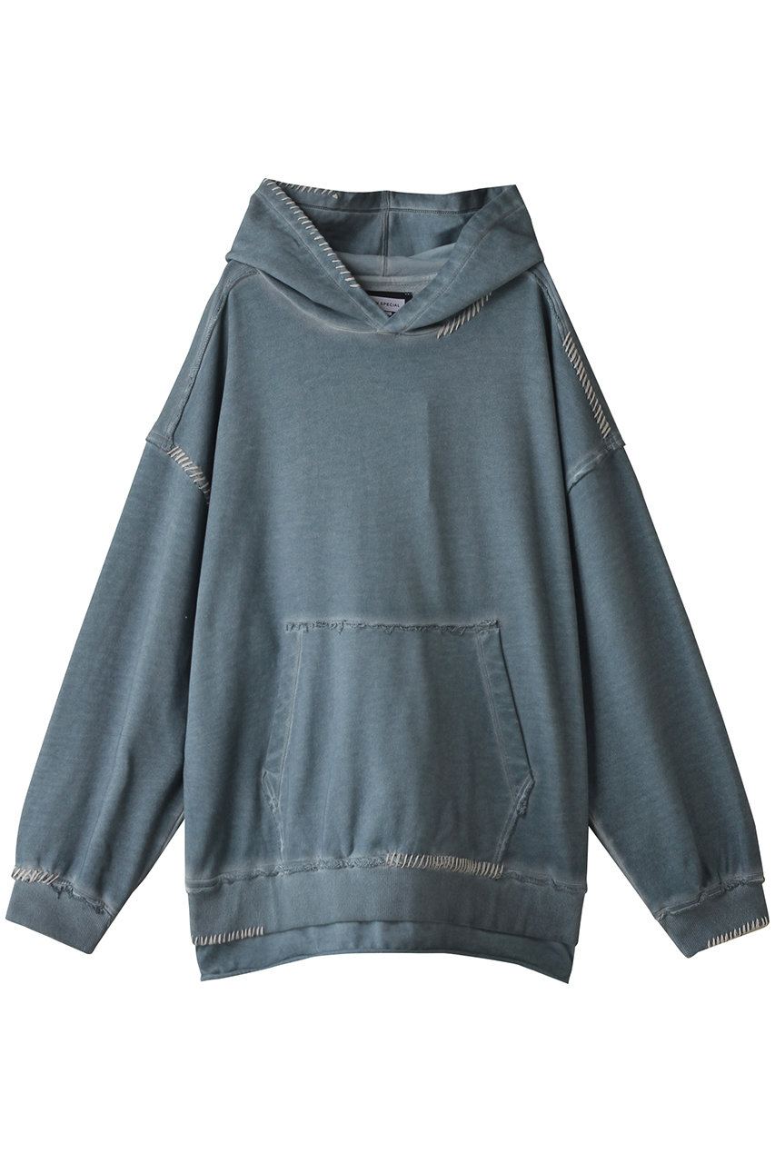 MAISON SPECIAL 【UNISEX】ヘビースウェットオーバーダイエンブロイダリーダメージフーディー (BLU(ブルー), 2) メゾンスペシャル ELLE SHOP MAISON SPECIAL 【UNISEX】ヘビースウェットオーバーダイエンブロイダリーダメージフーディー (BLU(ブルー), 2) メゾンスペシャル ELLE SHOP