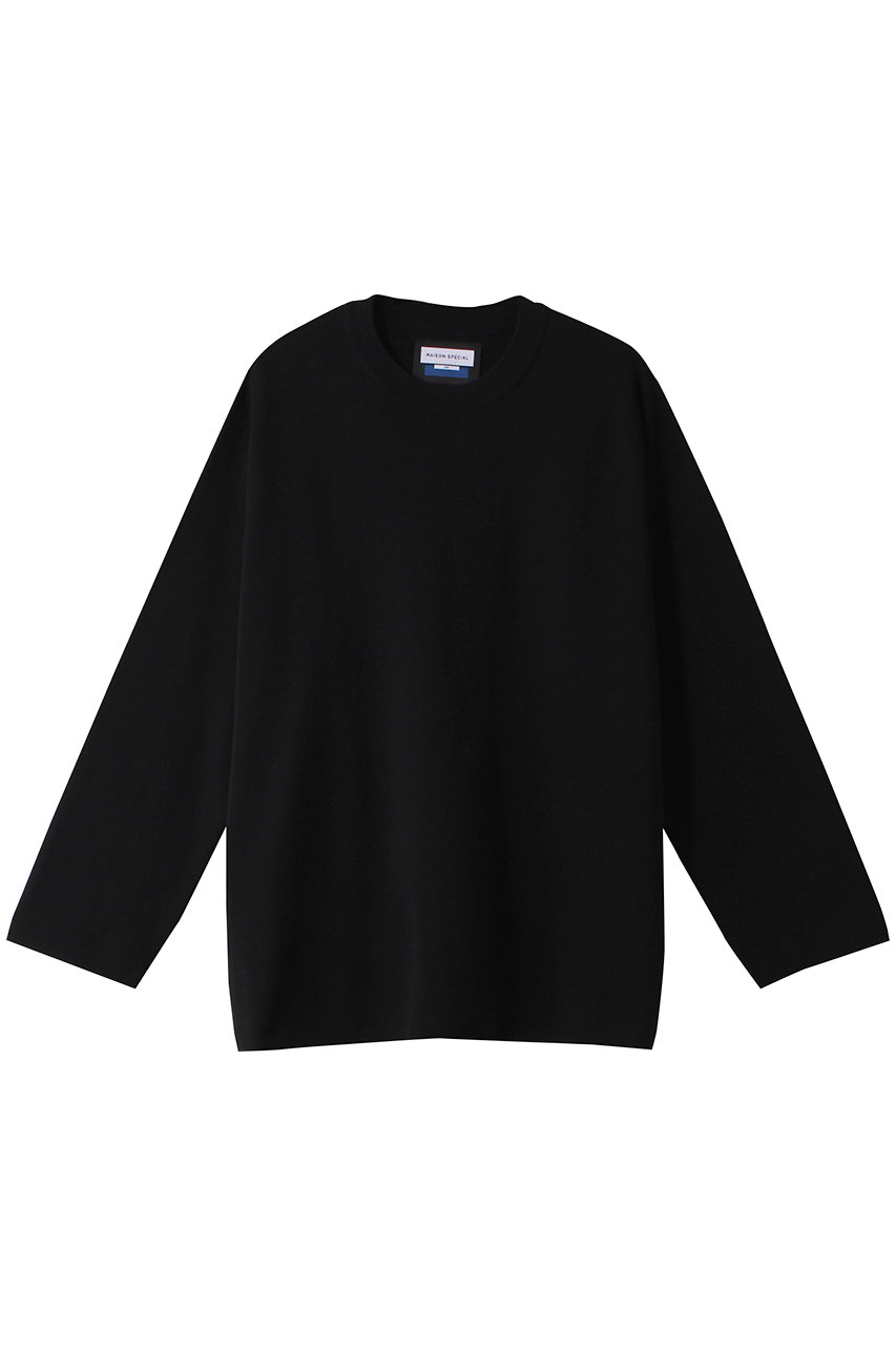 メゾンスペシャル/MAISON SPECIALの【UNISEX】18gaugeアンチピリングミラノリブwool100ウォッシャブルニット(BLK(ブラック)/11242361201)