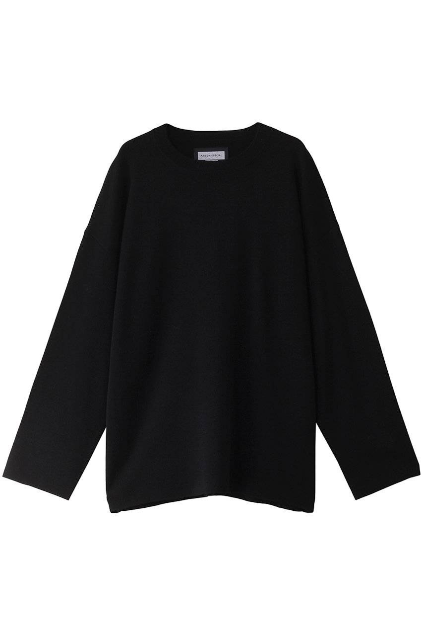 メゾンスペシャル/MAISON SPECIALの【UNISEX】14Gミラノリブwool100ウォッシャブルニット(BLK(ブラック)/11242361203)