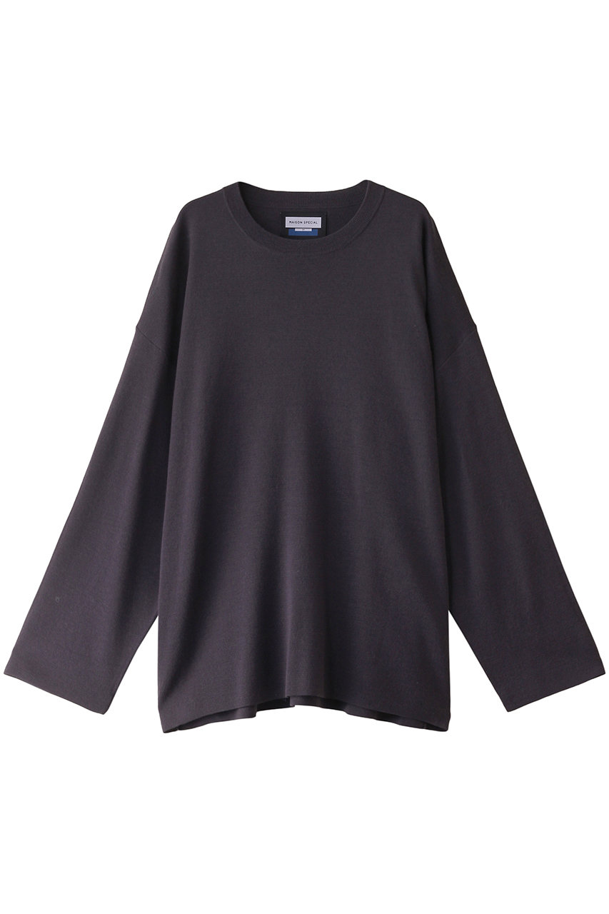 メゾンスペシャル/MAISON SPECIALの【UNISEX】14Gミラノリブwool100ウォッシャブルニット(C.GRY(チャコールグレー)/11242361203)