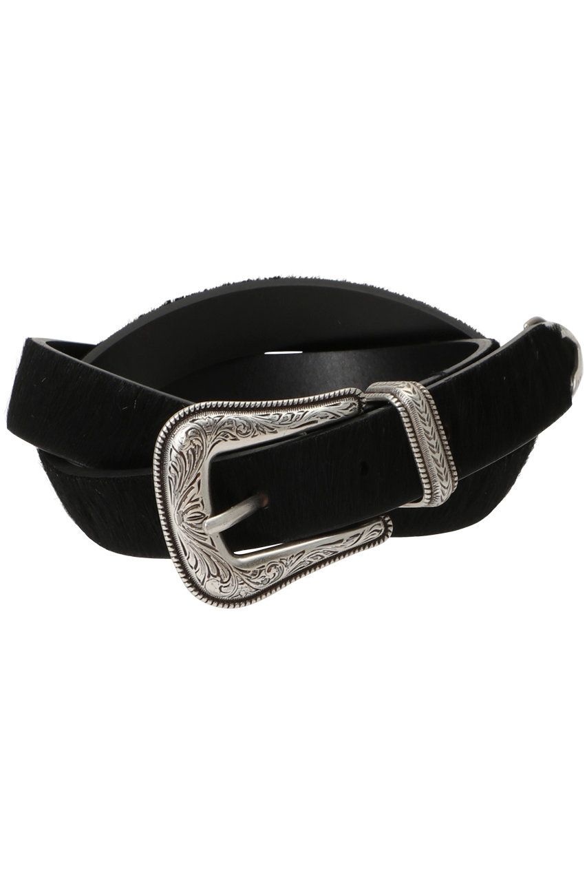 メゾンスペシャル/MAISON SPECIALのHAIR ON HIDE BELT(BLK(ブラック)/22242669901)