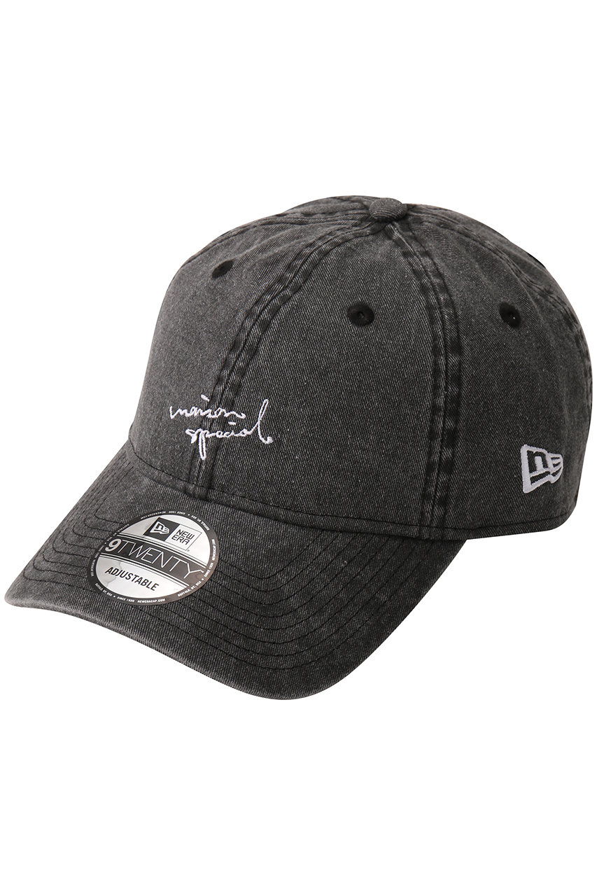 MAISON SPECIAL 【UNISEX】Washed Cursive Logo Cap (BLK(ブラック), FREE) メゾンスペシャル ELLE SHOP MAISON SPECIAL 【UNISEX】Washed Cursive Logo Cap (BLK(ブラック), FREE) メゾンスペシャル ELLE SHOP