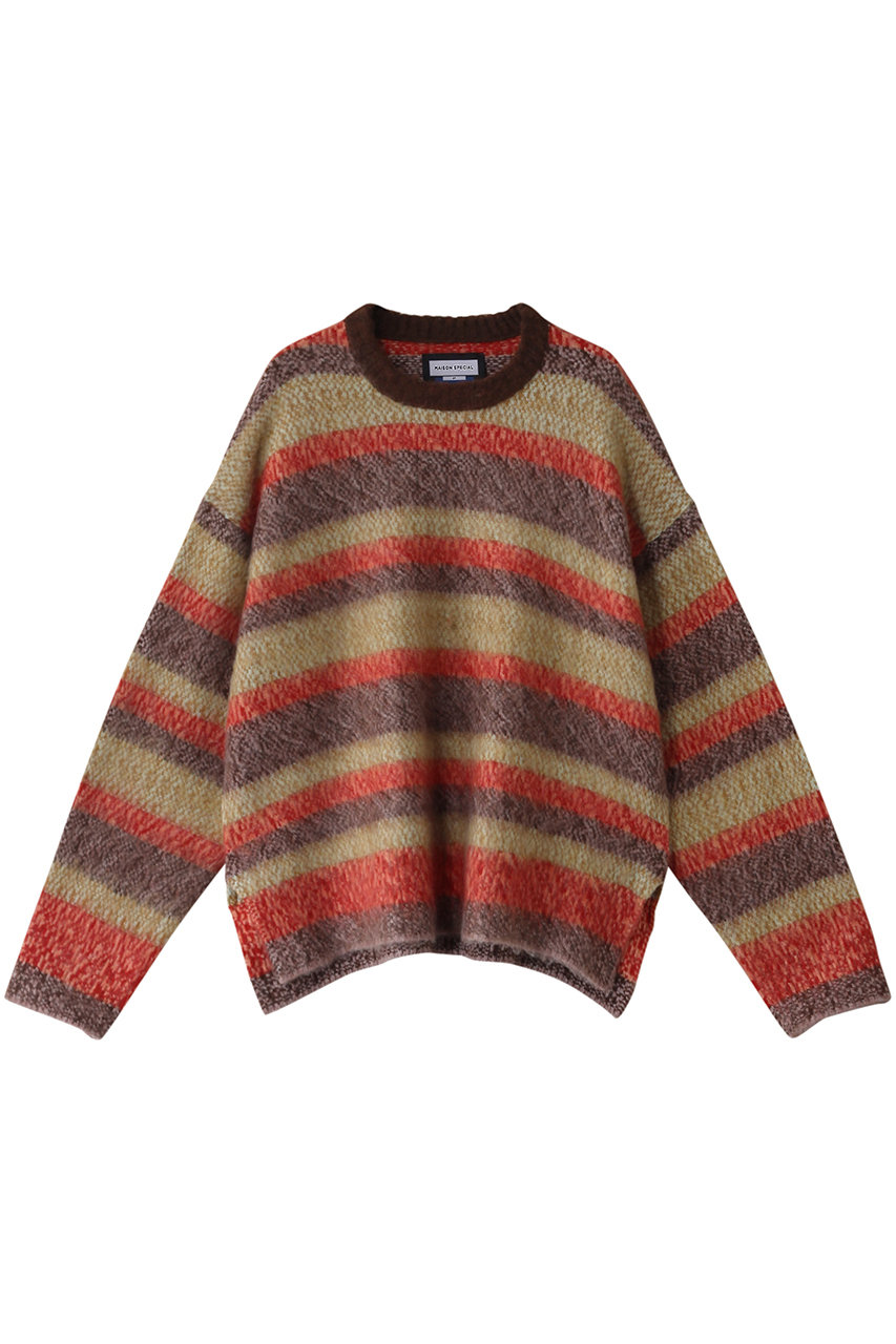 メゾンスペシャル/MAISON SPECIALの【UNISEX】シャギーモザイクフェアアイルプライムオーバークルーネックニットPO(RED(レッド)/11242361334)