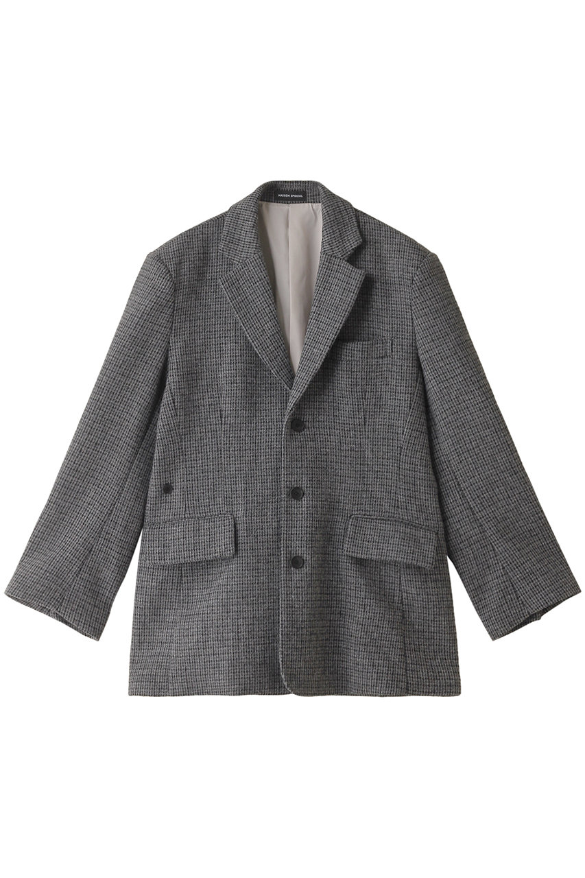 メゾンスペシャル/MAISON SPECIALのClassic Tweed Jacket/クラシックツイードジャケット(GRY(グレー)/21242115203)