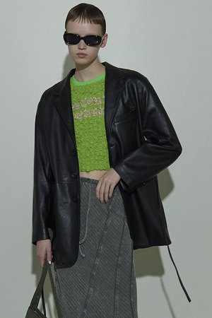 メゾンスペシャル/MAISON SPECIALのLeather Tailored Jacket/レザーテーラードジャケット(110800/110801)