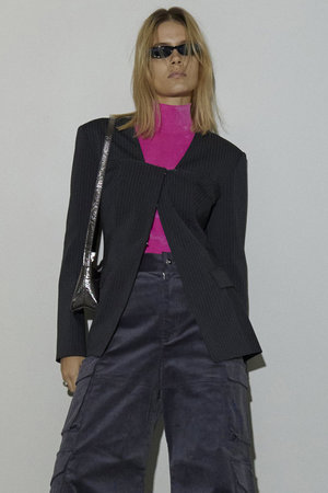 メゾンスペシャル/MAISON SPECIALのCollarless Sharp Jacket/ノーカラーシャープジャケット(110800/110801)