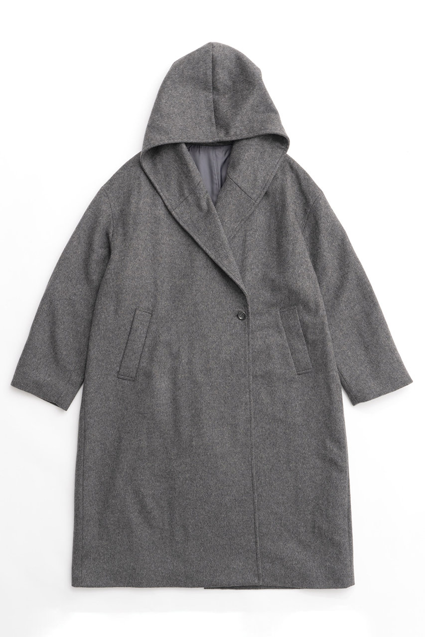 メゾンスペシャル/MAISON SPECIALの【予約販売】Cashmere Beaver Processing Hood Coat/カシミヤビーバーフードコート(GRY(グレー)/21242165102)