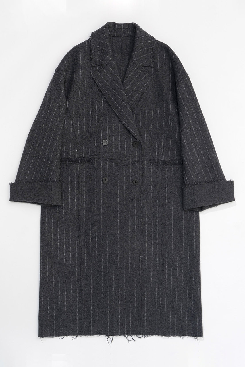 メゾンスペシャル/MAISON SPECIALのReversible Cut Off Oversized Coat/リバーシブルカットオフオーバーコート(C.GRY(チャコールグレー)/21242165203)