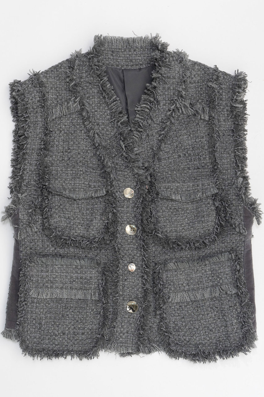 メゾンスペシャル/MAISON SPECIALのTweed Vest/ツイードベスト(GRY(グレー)/21242215201)