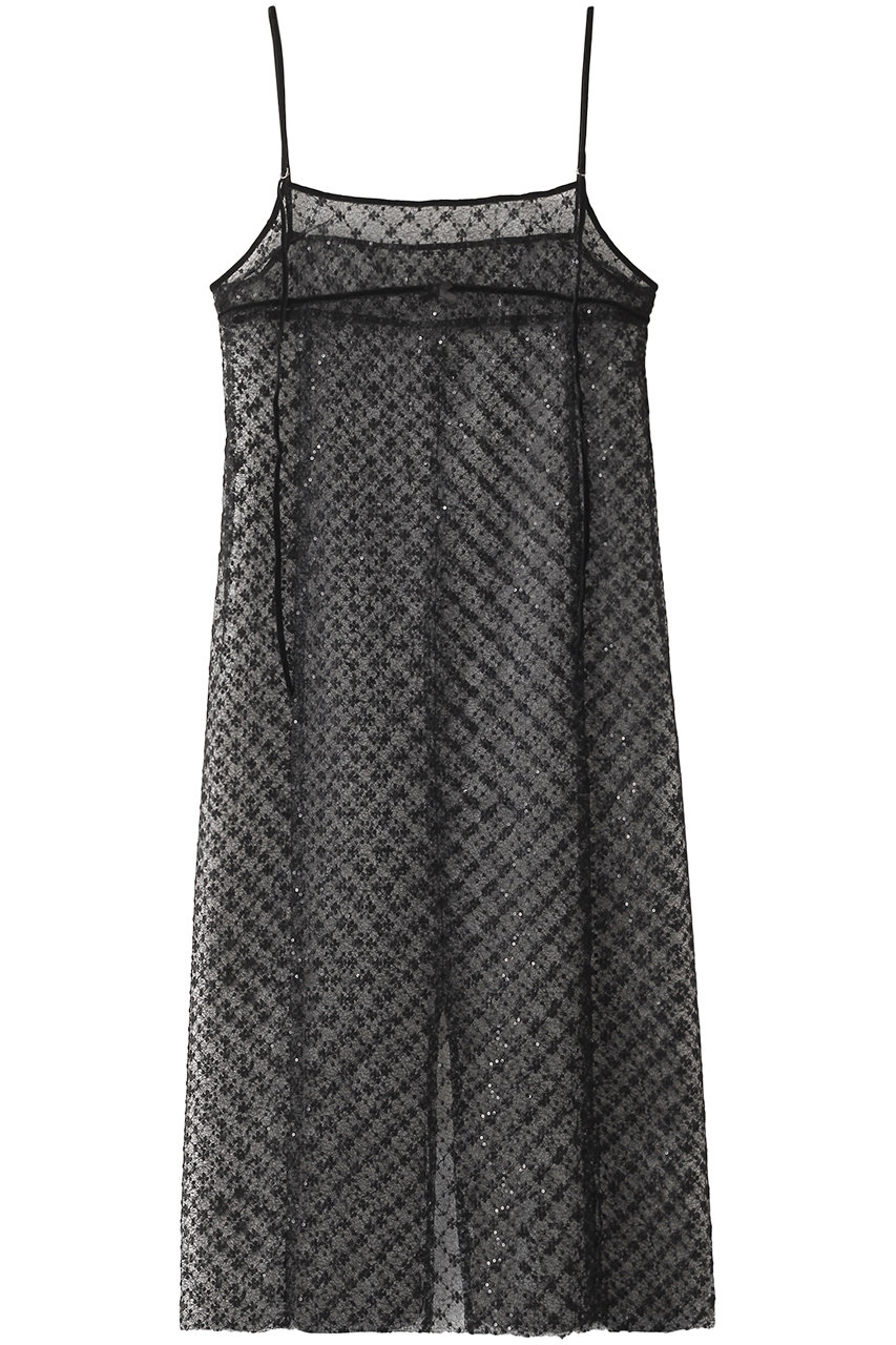 メゾンスペシャル/MAISON SPECIALのSparkling Camisole Maxidresses/キラキラキャミワンピース(BLK(ブラック)/21242265702)