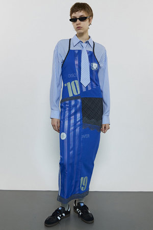 メゾンスペシャル/MAISON SPECIALのSporty Docking Camisole Maxidresses/スポーティドッキングキャミワンピース(110500/110503)