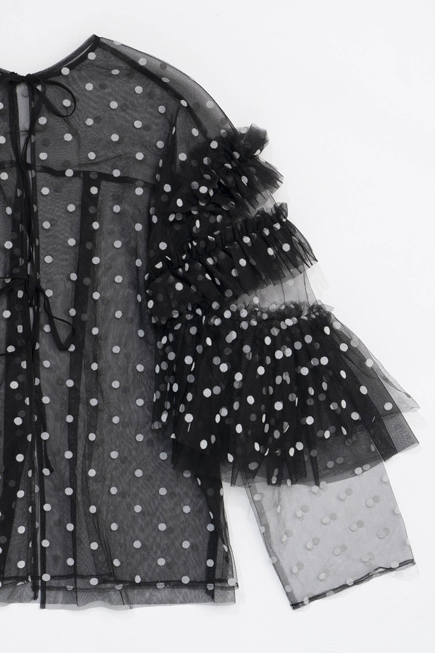 MAISON SPECIAL(メゾンスペシャル)｜Tulle Ruffle Sleeves Tops