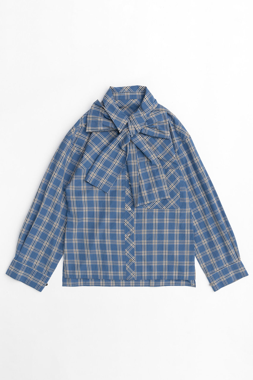 MAISON SPECIAL Big Ribbon Shirt/ビッグリボンシャツ (BLU(ブルー), FREE) メゾンスペシャル ELLE SHOP MAISON SPECIAL Big Ribbon Shirt/ビッグリボンシャツ (BLU(ブルー), FREE) メゾンスペシャル ELLE SHOP
