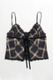 【予約販売】Checkered Lingerie Bustier/チェックランジェリービスチェ メゾンスペシャル/MAISON SPECIAL NVY(ネイビー)