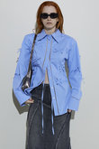 MAISON SPECIAL(メゾンスペシャル)｜Many Ribbon Narrow Shirt