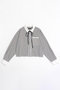 Ribbon Short Length Cleric Shirt/クレリックリボンショートシャツ メゾンスペシャル/MAISON SPECIAL GRY(グレー)