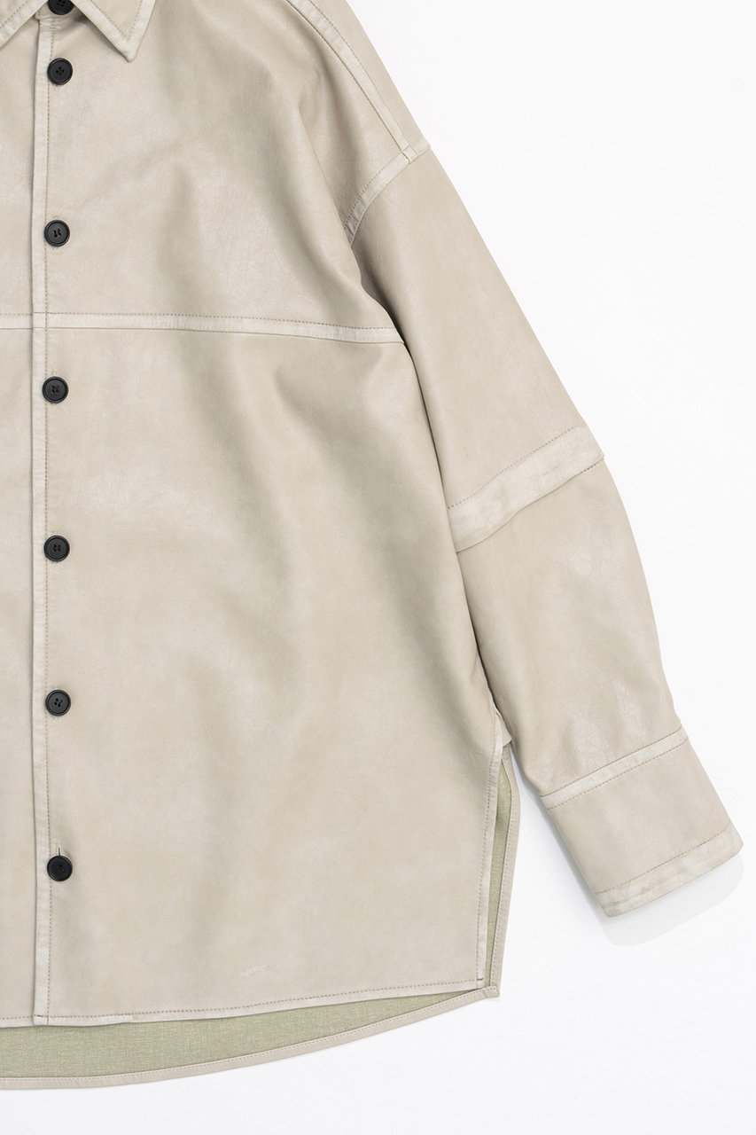 MAISON SPECIAL(メゾンスペシャル)｜2way faux Leather Shirt/2WAY