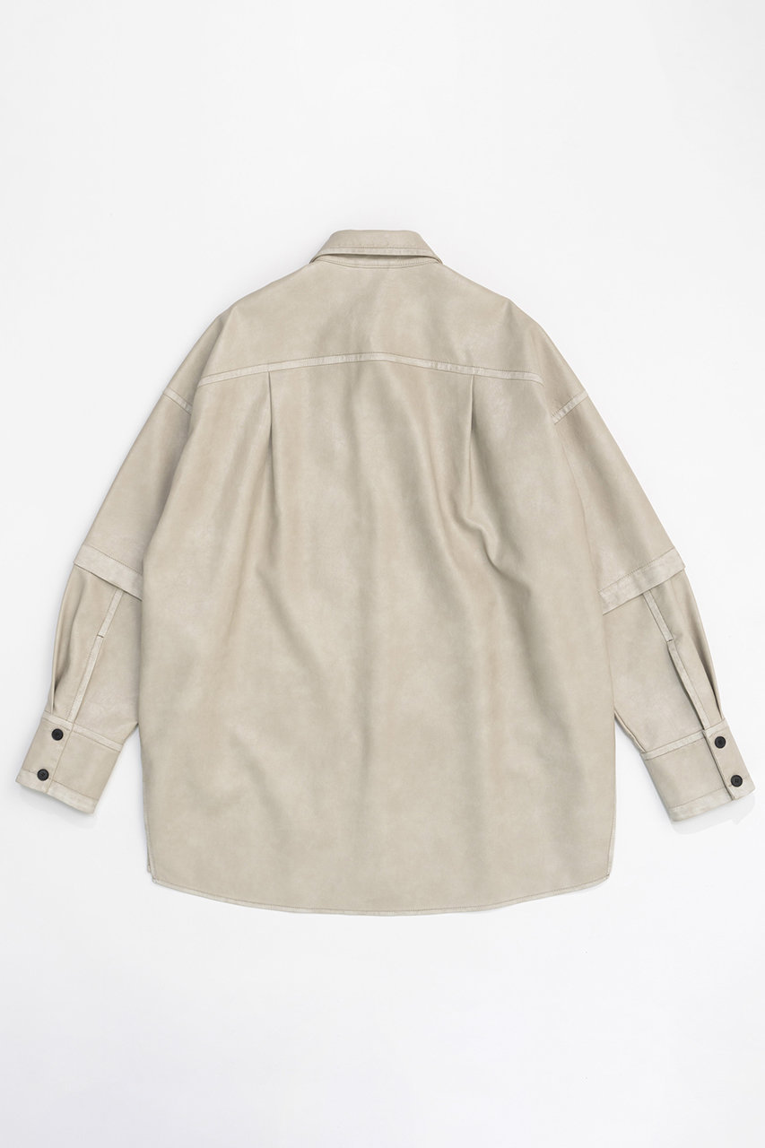 MAISON SPECIAL(メゾンスペシャル)｜2way Vegan Leather Shirt