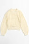 Tulle Layered Low Gauge Reversible Knit Pullover/チュールレイヤーローゲージリバーシブルプルオーバーニット メゾンスペシャル/MAISON SPECIAL WHT(ホワイト)