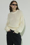 Tulle Layered Low Gauge Reversible Knit Pullover/チュールレイヤーローゲージリバーシブルプルオーバーニット メゾンスペシャル/MAISON SPECIAL