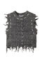 Distressed Effect Fringe Knit Vest/ダメージフリンジベスト メゾンスペシャル/MAISON SPECIAL C.GRY(チャコールグレー)