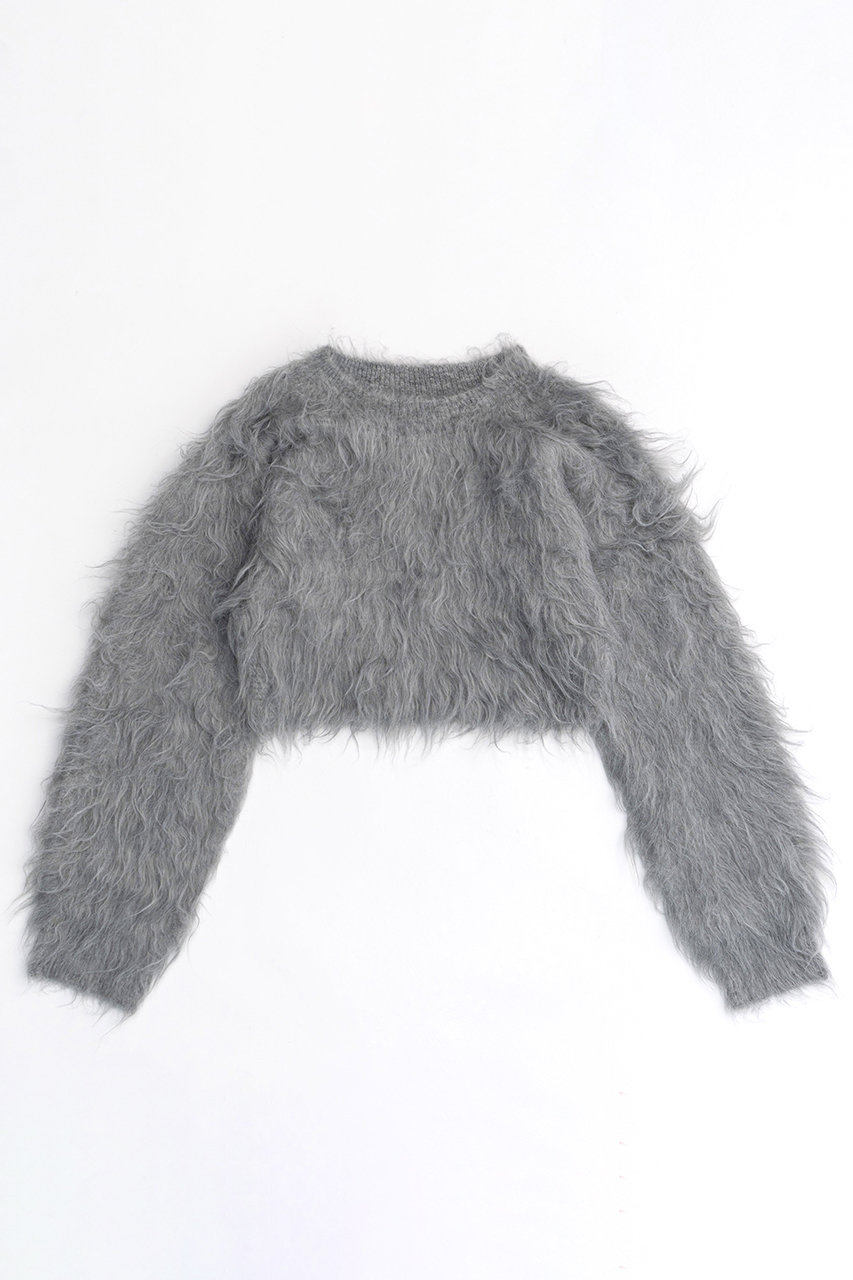 メゾンスペシャル/MAISON SPECIALの【予約販売】Shaggy Short Length Knitwear/シャギーショートニット(GRY(グレー)/21242365205)