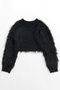 【予約販売】Shaggy Short Length Knitwear/シャギーショートニット メゾンスペシャル/MAISON SPECIAL BLK(ブラック)