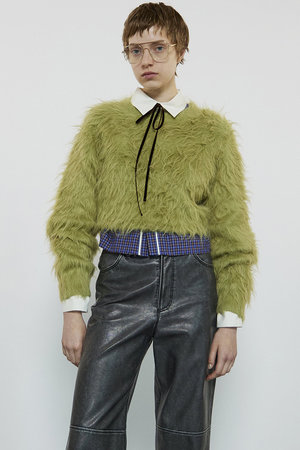 メゾンスペシャル/MAISON SPECIALのShaggy Short Length Knitwear/シャギーショートニット(110300/110301)