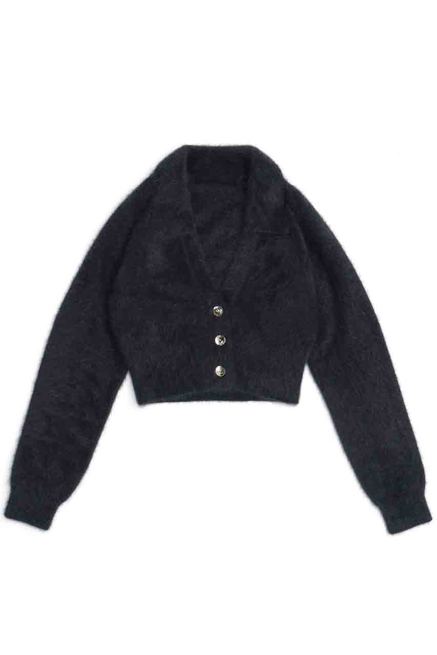 メゾンスペシャル/MAISON SPECIALの【予約販売】Fox Cashmere Knit Cardigan/フォックスカシミヤニットカーディガン(BLK(ブラック)/21242365208)