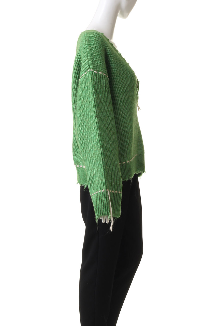 メゾンスペシャル MAISON SPECIAL ハンドステッチ Vネック ニット セーター ピンク Free 21242365210 ■GY41 レディース MAISON SPECIAL(メゾンスペシャル)｜Hand Stitch Deep V-neck