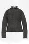 【予約販売】Shirring Stripe Sheer Knitwear/シャーリングストライプシアーニット メゾンスペシャル/MAISON SPECIAL BLK(ブラック)