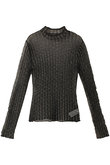 Shirring Stripe Sheer Knitwear/シャーリングストライプシアーニット