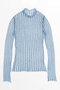 【予約販売】Shirring Stripe Sheer Knitwear/シャーリングストライプシアーニット メゾンスペシャル/MAISON SPECIAL BLU(ブルー)
