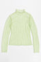 【予約販売】Shirring Stripe Sheer Knitwear/シャーリングストライプシアーニット メゾンスペシャル/MAISON SPECIAL LIME(ライム)