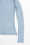 【予約販売】Shirring Stripe Sheer Knitwear/シャーリングストライプシアーニット メゾンスペシャル/MAISON SPECIAL