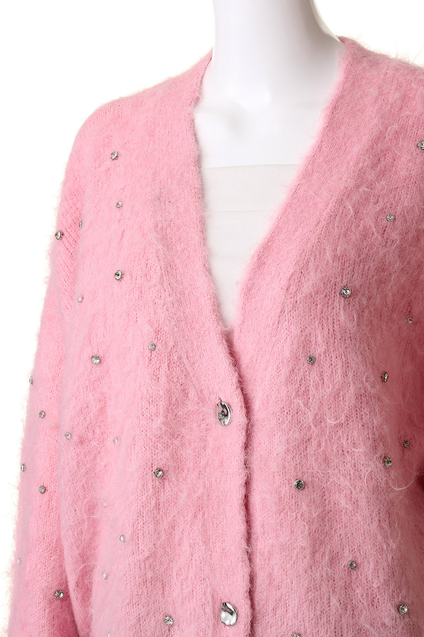 MAISON SPECIAL(メゾンスペシャル)｜Sparkling Bijou Knit Cardigan/キラキラビジューカーディガン/GRY(グレー)  の通販｜ELLESHOP・(エル・ショップ)