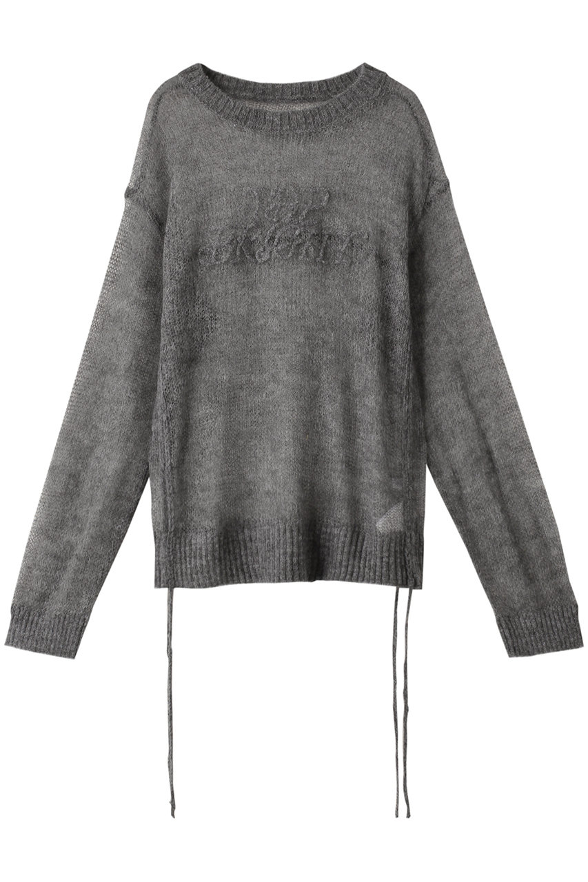 MAISON SPECIAL Bright Logo Sheer Knitwear/ブライトロゴシアーニット (GRY(グレー), FREE) メゾンスペシャル ELLE SHOP MAISON SPECIAL Bright Logo Sheer Knitwear/ブライトロゴシアーニット (GRY(グレー), FREE) メゾンスペシャル ELLE SHOP