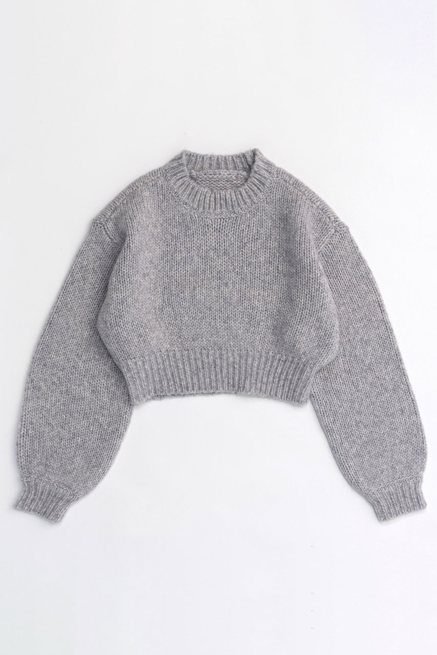 メゾンスペシャル/MAISON SPECIALのWool Short Length Knitwear/ウールショートニット(GRY(グレー)/21242365304)