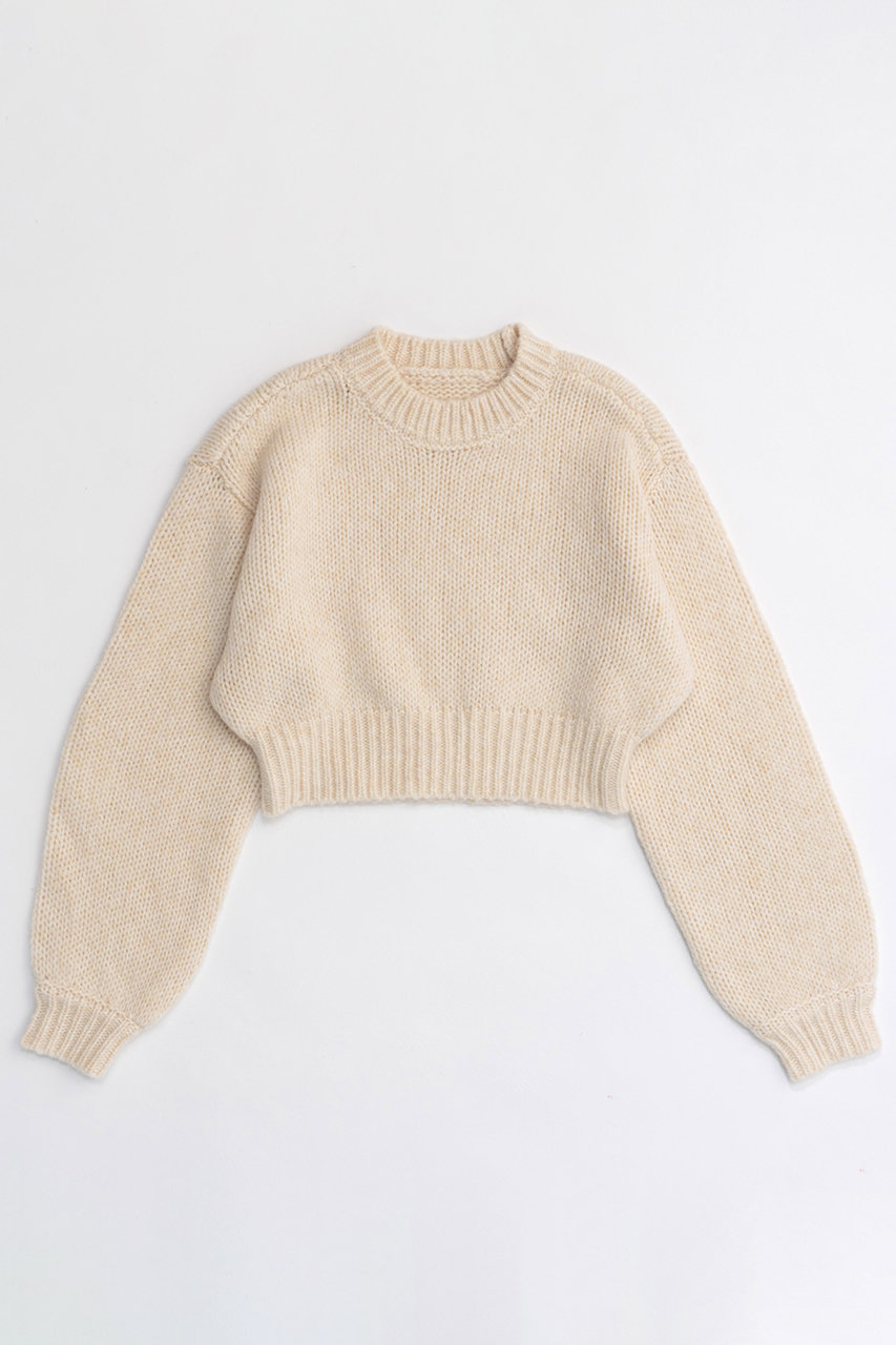 メゾンスペシャル/MAISON SPECIALのWool Short Length Knitwear/ウールショートニット(IVR(アイボリー)/21242365304)