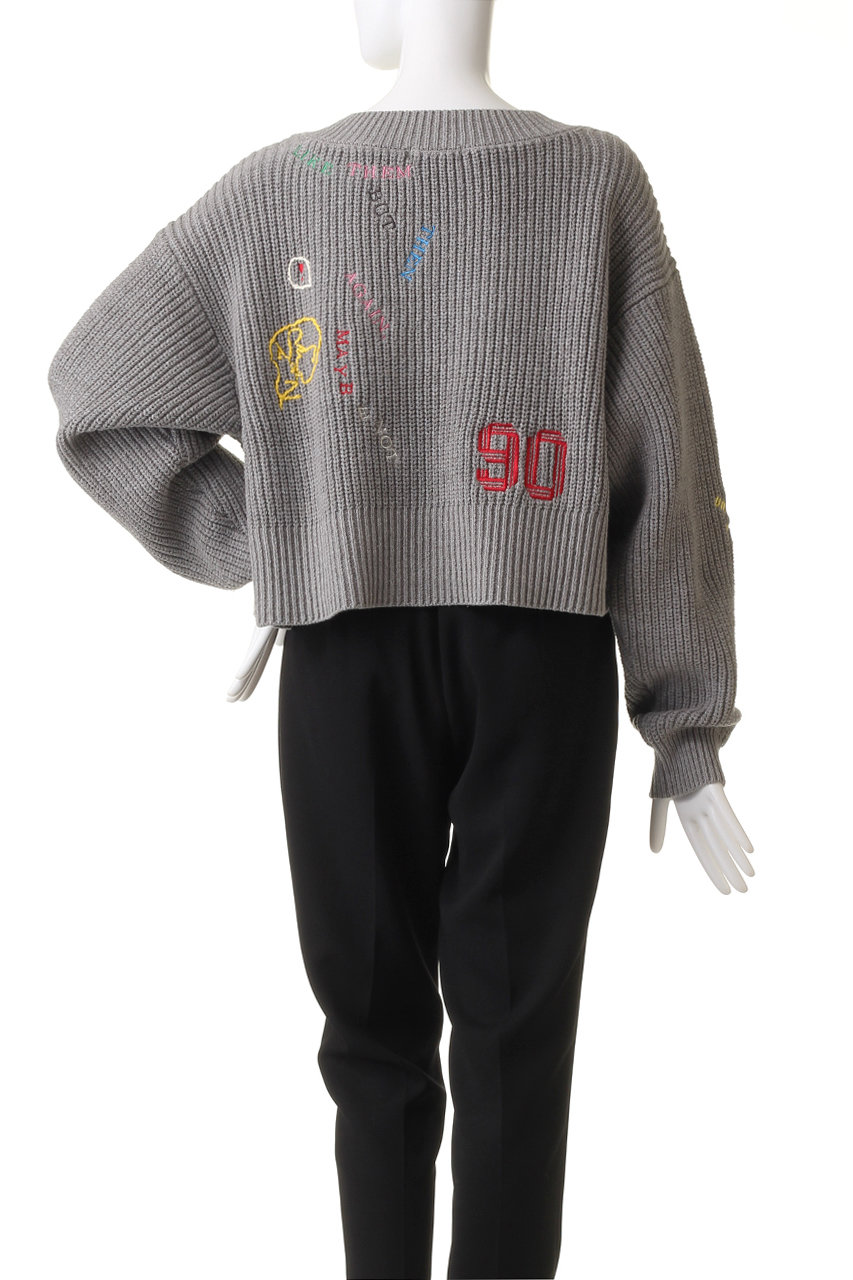 MAISON SPECIAL(メゾンスペシャル)｜V-neck Embroidery Knitwear/V