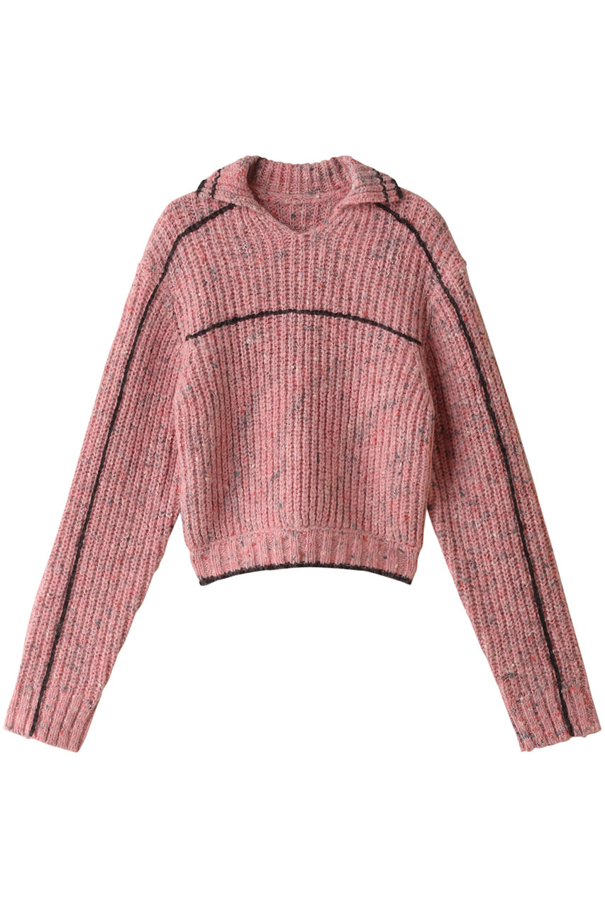 MAISON SPECIAL Nep Yarn Linking Knit Tops/ネップリンキングニットトップス (PNK(ピンク), FREE) メゾンスペシャル ELLE SHOP