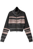 MAISON SPECIAL(メゾンスペシャル)|Front Zip Mesh Border Knitwear MAISON SPECIAL(メゾンスペシャル)|Front Zip Mesh Border Knitwear