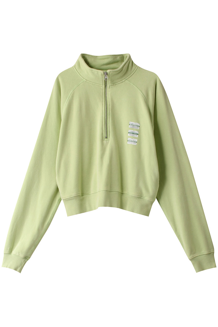 メゾンスペシャル/MAISON SPECIALのDISCUS Collaboration Half Zip Sweatshirt/DISCUSコラボハーフジップスウェット(GRN(グリーン)/21242415301)