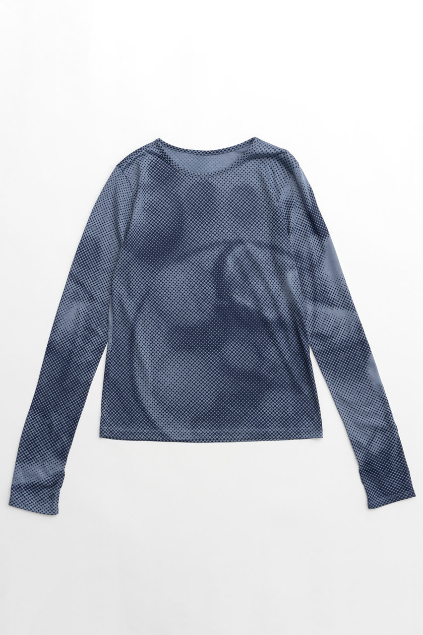 メゾンスペシャル/MAISON SPECIALのFruit Dot Print Tops/フルーツドットプリントトップス(BLU(ブルー)/21242415311)