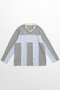 【予約販売】Fruttaring Heart Stripe Long Sleeve T-shirt/フルッタリングハートストライプロンTEE メゾンスペシャル/MAISON SPECIAL GRY(グレー)